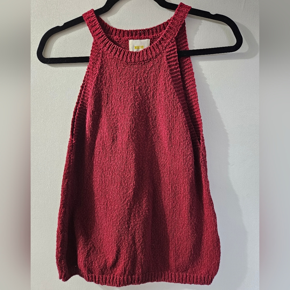 Maeve Sweaterknit Tank In Raspberry